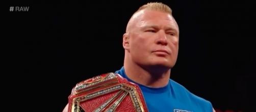 The WWE Universal Champion Brock Lesnar made an appearance on Monday's 'Raw' episode in Toronto. [Image via WWE/YouTube]