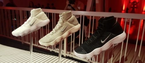 The Nike React Hyperdunk Flyknit 2017 color way sneakers at the Nike React NYC event at Terminal 23 (used with permission from Francisco Lopez)