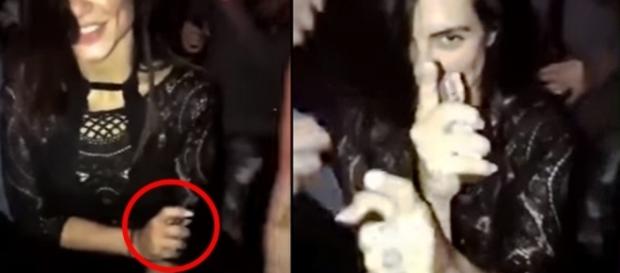 Cleo Pires segura embalagem na mão direita, na balada. Objeto que gerou polêmica entre internautas. ( Foto: Reprodução) Cleo Pires segura embalagem na mão direita, na balada. Objeto que gerou polêmica entre internautas. ( Foto: Reprodução)