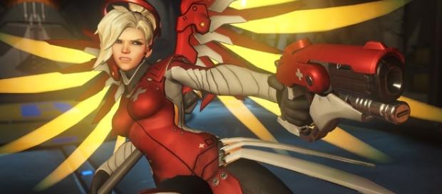 Mercy will get a new skin in Summer Games 2017! Image Credit: Blizzard Entertainment Mercy will get a new skin in Summer Games 2017! Image Credit: Blizzard Entertainment