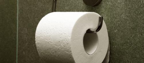 Unflushed toilet convicts California burglary suspect- https://commons.wikimedia.org/wiki/File:Toilet_paper_orientation_under.jpg