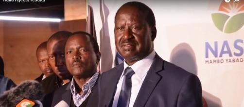 Kenya opposition leader - Raila Amolo Odinga Image viaTuko/Tuco/Youtube Screen cap https://www.youtube.com/watch?v=lHCTOKGy9eY