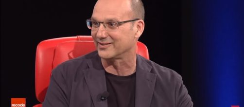 Former Google executive, Andy Rubin, at the Essential phone launch. [Image via Youtube/Recode]