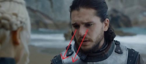 Jon staring at 'Daenerys' heart'. Screencap: Accidents via YouTube