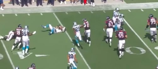 The Texans and Panthers collide in NFL preseason action on Wednesday night. [Image via NFL/YouTube]