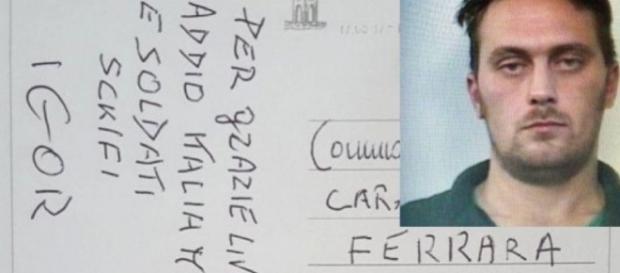 Igor il Russo lasciato andar via dai Carabinieri. Igor il Russo lasciato andar via dai Carabinieri.