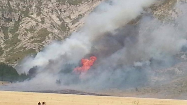 Incendio in Abruzzo causato da un barbecue