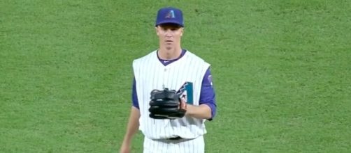Zack Greinke struck out six batters and allowed the Dodgers just one run in six innings for Arizona's 8-1 win. [Image via MLB/YouTube]