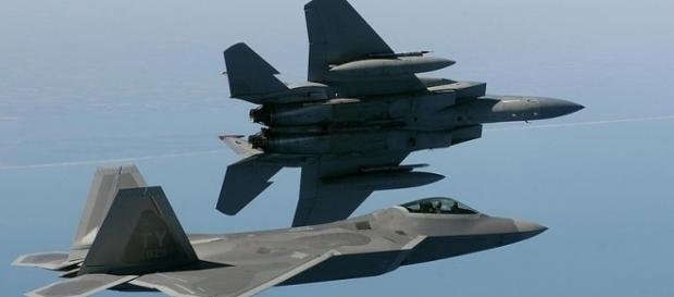 An F-15 Eagle and an F/A-22 Raptor in flight (Credit - Ben Bloker – wikimediacommons) An F-15 Eagle and an F/A-22 Raptor in flight (Credit - Ben Bloker – wikimediacommons)