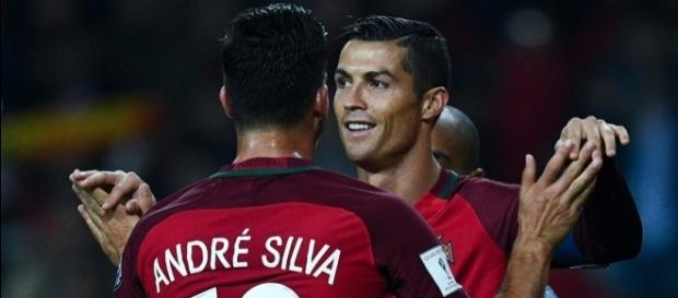 André Silva e Cristiano Ronaldo estiveram em destaque no jogo da primeira volta frente à Hungria André Silva e Cristiano Ronaldo estiveram em destaque no jogo da primeira volta frente à Hungria