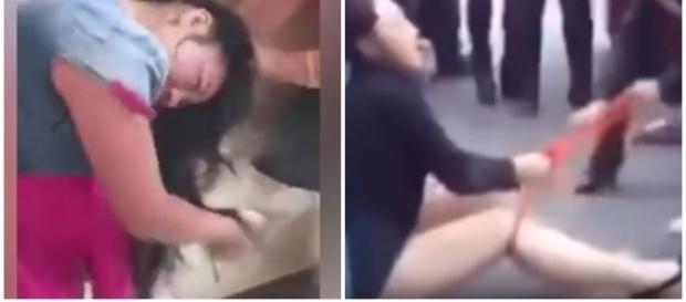 Mulher é agredia pela esposa do amante Mulher é agredia pela esposa do amante