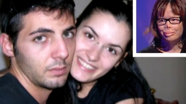 Valentina Pitzalis con il marito Manuel Piredda prima del rogo del 2011 in cui lui mor&igrave; e lei rimase ustionata e sfigurata. Foto: YouTG.net.