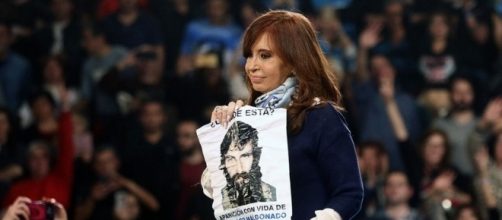 Cristina Kirchner reclamando por Santiago Maldonado