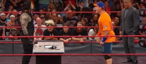 John Cena and Roman Reigns are set to collide at NO MERCY pay-per-view Image courtesy- WWE/Youtube John Cena and Roman Reigns are set to collide at NO MERCY pay-per-view Image courtesy- WWE/Youtube