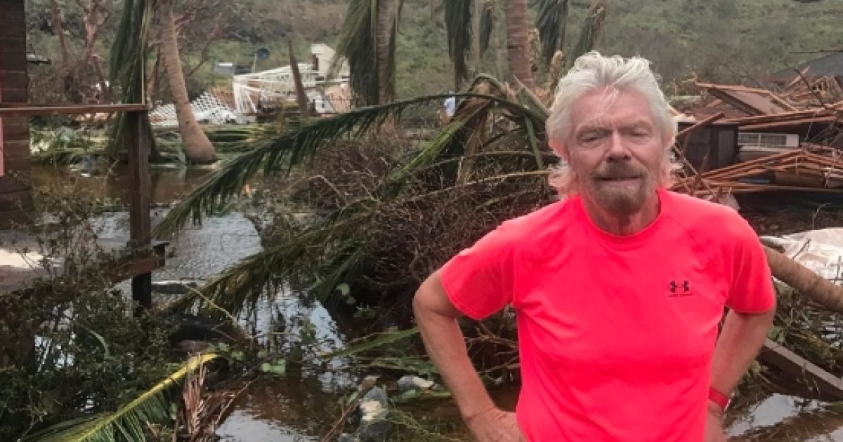 Richard Branson emerges from hiding to start relief efforts for victims