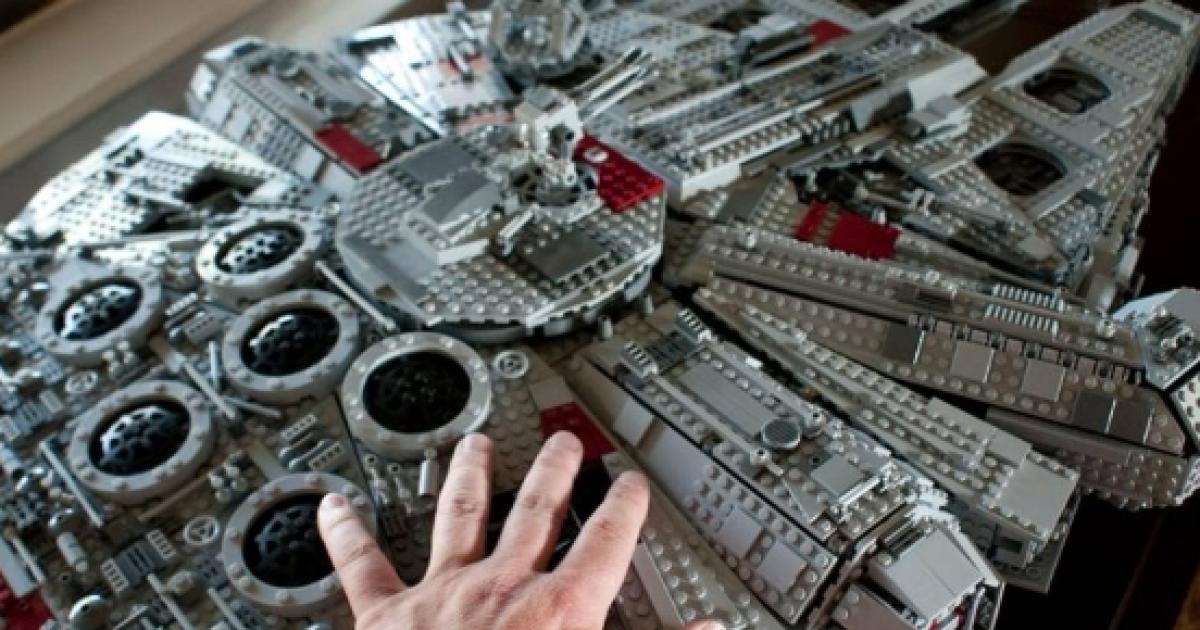 huge lego millennium falcon