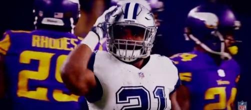Dallas Cowboys running back Ezekiel Elliott. Image Credit: YouTube Screenshot -- @NFL