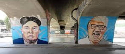 Unpredictable leaders? Image -wikimedia commons Wien Donald-Trump un Kim-Jong-un-Graffiti /vonLushSux