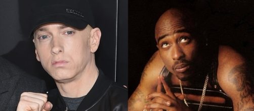 Eminem e Tupac, due leggende della storia del rap.
