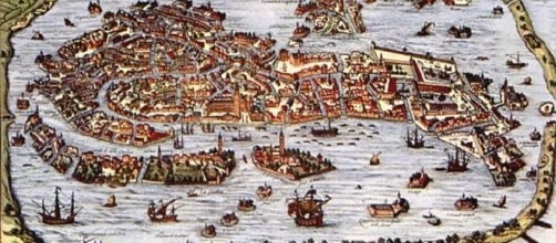 Mapa de la ciudad-estado de Venecia.