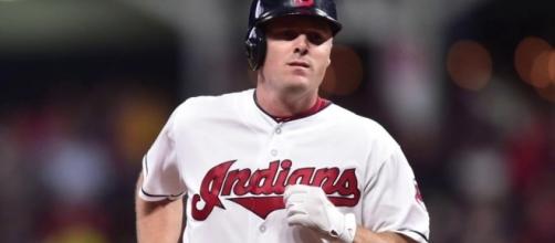 Jay Bruce hit a three-run home run in today's 21st-straight win by the Cleveland Indians. [Image via MLB/YouTube]