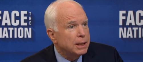 Sen. John McCain (R-AZ) speaks with Face the Nation, Sept 17 / Image - Face the Nation via YouTube ]