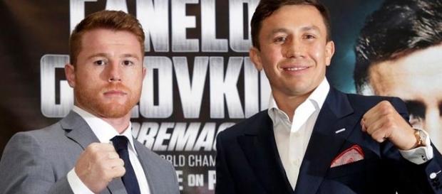 Canelo Alvarez and Gennady Golovkin/ photo by @ringnews24 via Twitter Canelo Alvarez and Gennady Golovkin/ photo by @ringnews24 via Twitter