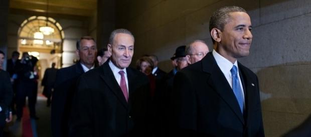Chuck Schumer with Obama prior to 2013 election https://commons.wikimedia.org/wiki/File:Barack_Obama_before_2013_inauguration.jpg Chuck Schumer with Obama prior to 2013 election https://commons.wikimedia.org/wiki/File:Barack_Obama_before_2013_inauguration.jpg