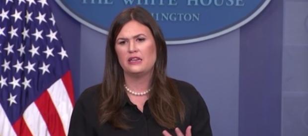 Sarah Huckabee Sanders at the White House, via Twitter Sarah Huckabee Sanders at the White House, via Twitter