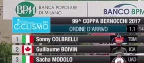 La classifica della Coppa Bernocchi