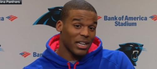 Cam Newton feels a lot more calm now that Ryan Kalil is back on the field. – Image Credit: Panthers.com / Youtube