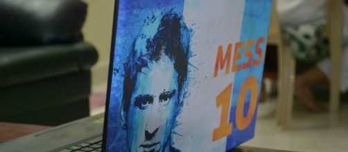Leonel Messi en una laptop de un hincha cortesía de Pixabay