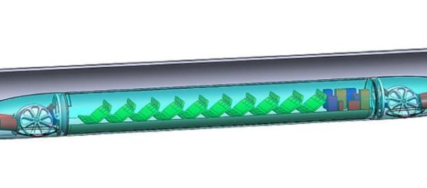 Hyperloop capsule in tube (RichMacf wikmedia commons) Hyperloop capsule in tube (RichMacf wikmedia commons)