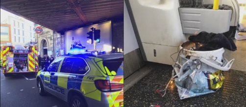 An 18-year-old man has been arrested in connection with the explosion on a London Tube train on Friday [Image: YouTube/ReblopTV]