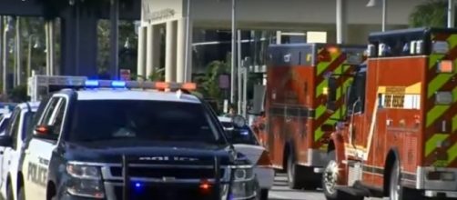 First responders assisting elderly residents at Hollywood Hills care home on Wednesday. (Image from CBS Miami/Youtube)