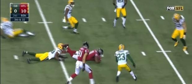Julio Jones vs Green Bay Packers via NFL/Youtube Julio Jones vs Green Bay Packers via NFL/Youtube