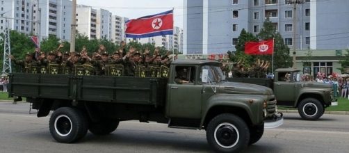 North Korea's nuclear backpack on Victory Day (Credit – Stefan Krasowski – Wikimedia Commons)