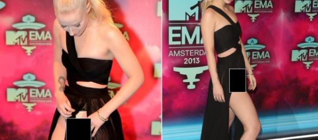 O vestido de Iggy Azalea pregou uma peça na cantora O vestido de Iggy Azalea pregou uma peça na cantora