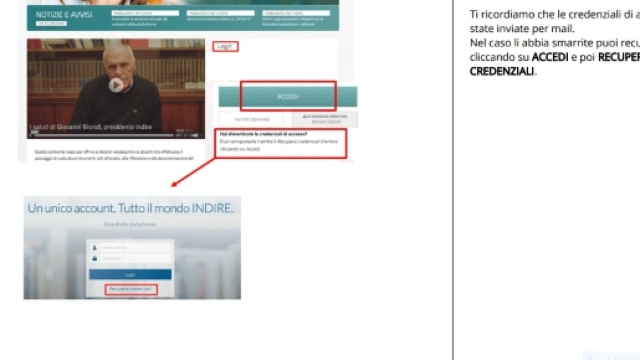 Indire come accedere e apertura