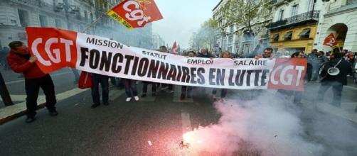 Manifestation de fonctionnaires à Marseille