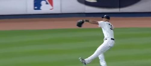 Aaron Hicks displays powerful arm -Image -New York Yankees | YouTube