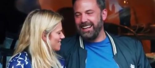 Ben Affleck and Lindsay Shookus spend a night out together with Larry David in New York. YouTube/SplashTV