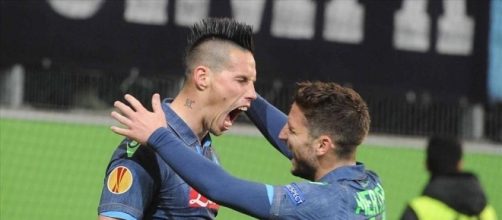 Napoli Benevento Mertens Hamsik - napolisupporters.com