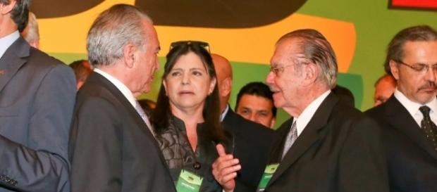 Apoio de Sarney a Michel Temer visa ministério e retorno em 2018 Apoio de Sarney a Michel Temer visa ministério e retorno em 2018