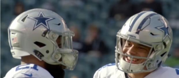 Dallas Cowboys' Dak Prescott and Ezekiel Elliott. Image Credit: YouTube Screenshot -- @NFL Dallas Cowboys' Dak Prescott and Ezekiel Elliott. Image Credit: YouTube Screenshot -- @NFL