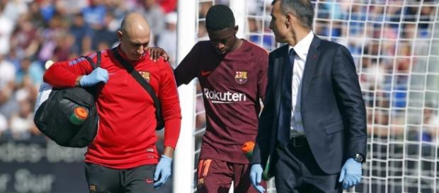 Dembélé, injured at the Coliseum Alfonso Pérez / by Miguel Ruiz - FCB Dembélé, injured at the Coliseum Alfonso Pérez / by Miguel Ruiz - FCB