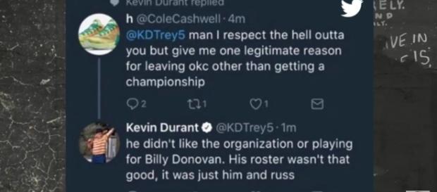 Durant's tweets have raised some eyebrowshttps://youtu.be/JVswTfSdDdw The Herd with Colin Cowherd Durant's tweets have raised some eyebrowshttps://youtu.be/JVswTfSdDdw The Herd with Colin Cowherd
