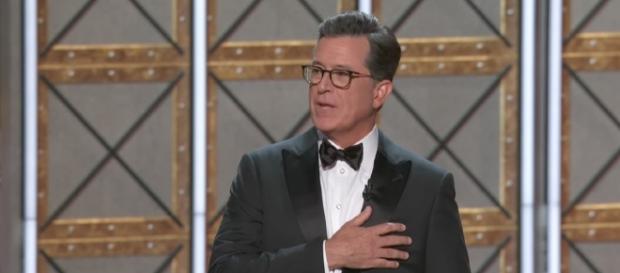 Stephen Colbert hosts Emmy Awards 2017. (TV Guide / YouTube) Stephen Colbert hosts Emmy Awards 2017. (TV Guide / YouTube)