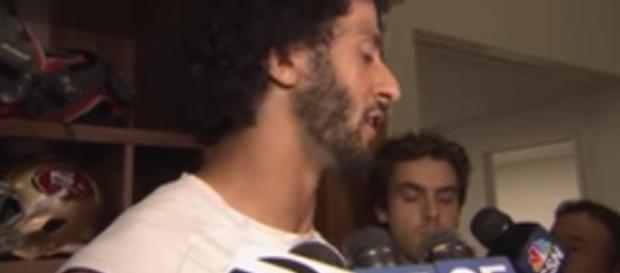 Colin Kaepernick explains why he won't stand during National Anthem- Image | KTVU | YouTube Colin Kaepernick explains why he won't stand during National Anthem- Image | KTVU | YouTube