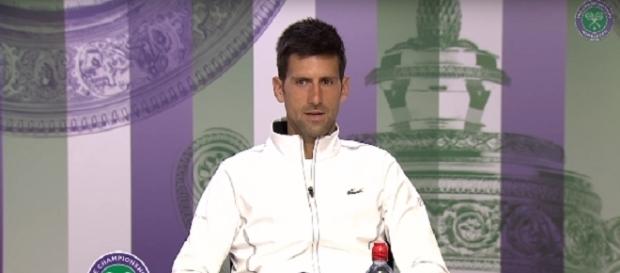 Novak Djokovic during a press conference at 2017 Wimbledon/ Photo: screenshot via Wimbledon official channel on YouTube Novak Djokovic during a press conference at 2017 Wimbledon/ Photo: screenshot via Wimbledon official channel on YouTube